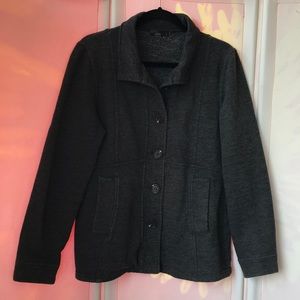 Prana Catrina peacoat charcoal grey fleece